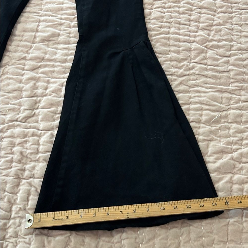 Frankie Black Flared Bell Bottom Jeans with open back size 25 - Picture 8 of 13